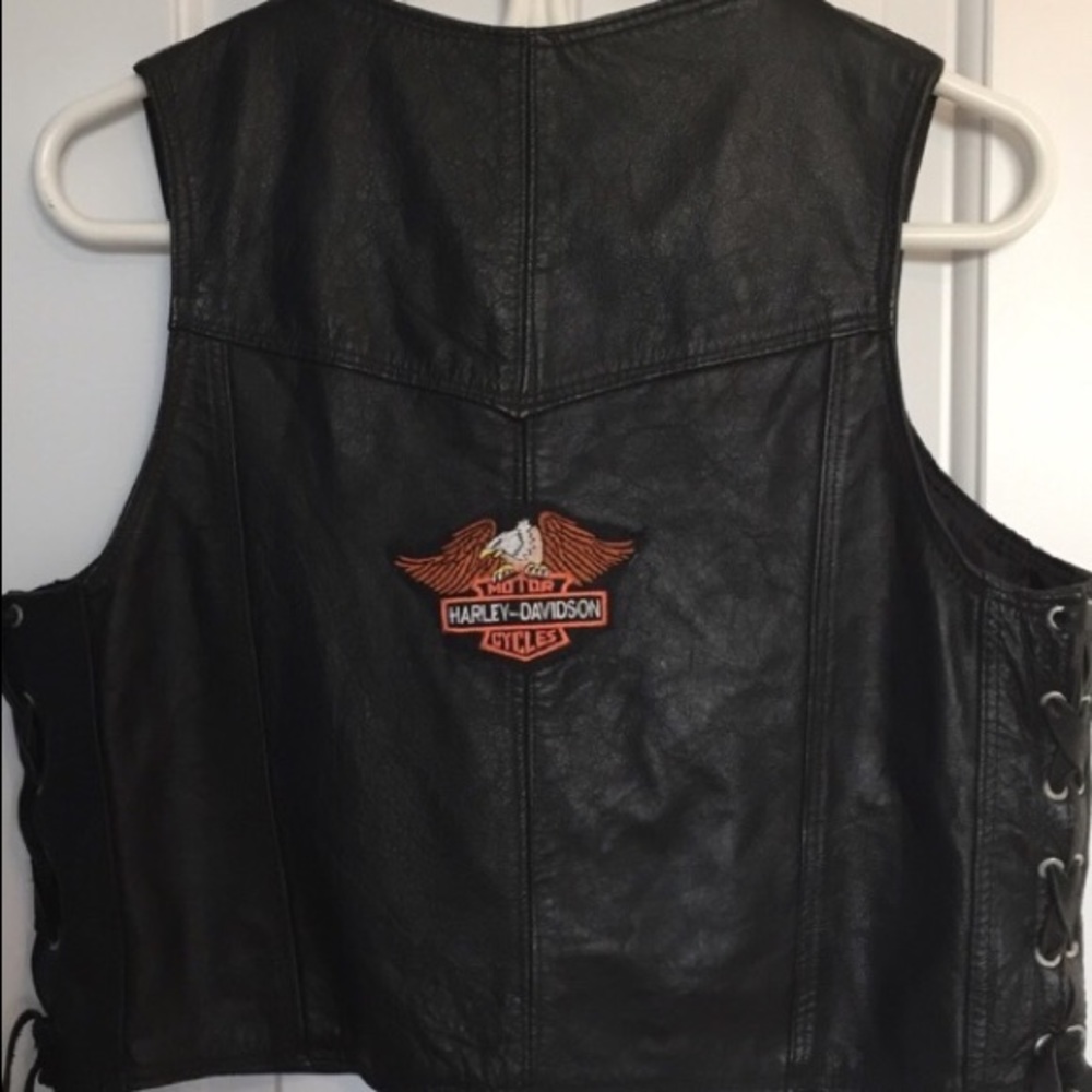 Leather Vest, size 14